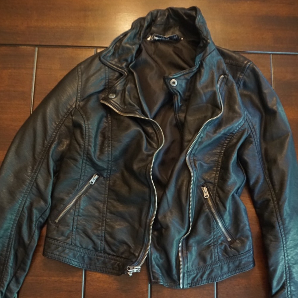 Abercrombie kids leather jacket